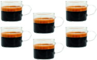 Tognana LYRA Borosilicate Glass Coffee Cups, 100ml, Transparent, Set of 6 - Set of Cups