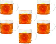 Tognana LYRA Tea/Coffee Cups, Borosilicate Glass, Set of 6, Transparent, 280ml - Set of Cups