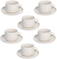 Tognana EDGE BIANCO White Coffee Cup and Saucer Set, 6pcs, 90ml - Set of Cups
