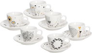 Set of Cups Tognana Set of Coffee Mugs with Saucers 6 pcs 80ml IRIS GOLDY - Sada šálků