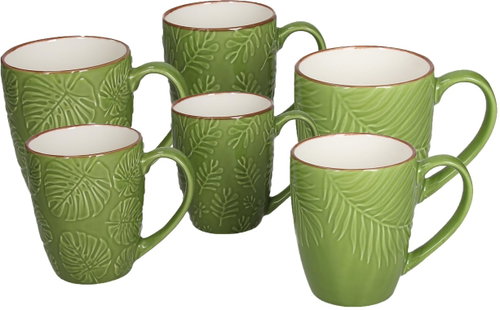 Tognana Sada hrnků 6ks 370ml RELIEF EVERGREEN Hlavní obrázek Tognana Sada hrnků 6ks 370ml RELIEF EVERGREEN - Hrnek - Hlavní obrázek