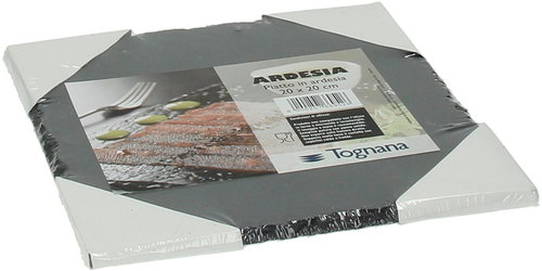 Tognana SLATE OLLY ARDESIA Slate Plate, Square, 20 x 20cm - Tray - Main image