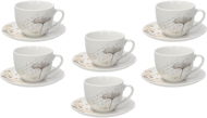 Tognana Sada šálků na čaj s podšálky 260 ml 6 ks MADISON POESIA - Set of Cups