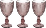 Tognana Súprava pohárov na stopke 3 ks 280 ml ružové CICLAMINO DIAMANTE - Pohár
