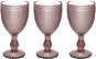 Tognana Súprava pohárov na stopke 3 ks 280 ml ružové CICLAMINO DIAMANTE - Pohár