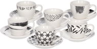 Tognana IRIS ZENITH Sada šálků na kávu s podšálky 80 ml 6 ks - Set of Cups