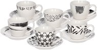 Tognana IRIS ZENITH Sada šálků na kávu s podšálky 80 ml 6 ks - Set of Cups