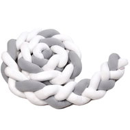 T-TOMI Knitted mattress cover 220 cm White + Grey - Crib Bumper
