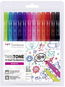 Tombow Sada oboustranných fixů TwinTone, Brights - Fixy