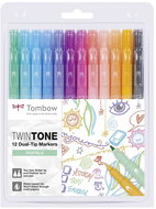 Tombow TwinTone double-sided marker set, Pastels - Felt Tip Pens