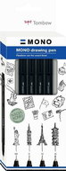 Tombow Fineliner MONO drawing pen set Bold, 4 pcs - Liner