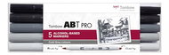 TOMBOW ABT PRO Cold Gray colours double-sided - set of 5 - Felt Tip Pens