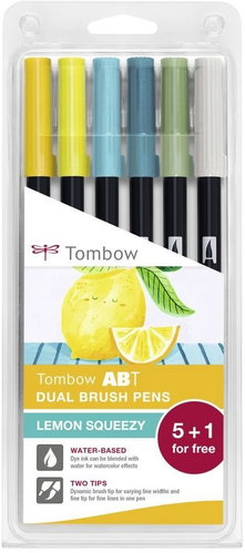 TOMBOW LEMON double-sided - set of 6 (limited edition) - Felt Tip Pens - Main image