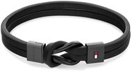 Tommy Hilfiger Náramek z černé kůže Braided Knot 2790442 - Bracelet