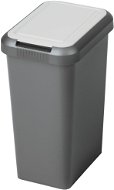 Tontarelli Abfallbehälter Touch & Lift - 9 Liter - weiß/schwarz - Mülleimer