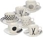 Tognana Set of Espresso Cups and Saucers 80ml GRAPHIC 6 pcs - Set of Cups