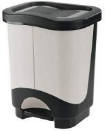Tontarelli Idea Abfallbehälter / Mülleimer 10,5 Liter +10,5 Liter - schwarz/creme - Mülleimer