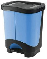 Tontarelli Idea Abfallbehälter / Mülleimer - 10,5 Liter + 10,5 Liter - schwarz/hellblau - Mülleimer