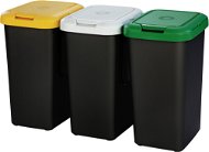 Tontarelli Kôš na triedený odpad TRIO 3 × 25 l čierny - Odpadkový kôš