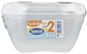 Tontarelli Nuvola 2x2L Square Food Container Transparent/Cream - Food Container Set