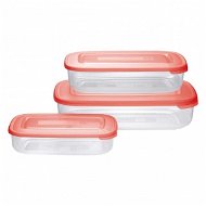 Tontarelli Food Container 3 pcs Rectangle Red - Food Container Set