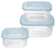 Tontarelli Lebensmittelbehälter 3-teilig. quadratisch blau transparent - Dosen-Set