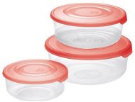 Tontarelli Food Container 3 pcs Round Transparent Red - Food Container Set