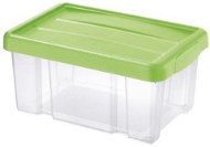 Tontarelli Box PUZZLE 5L with Lid Transparent/Green;29.4x19.6xH14cm - Storage Box