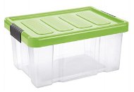 Tontarelli Box PUZZLE CLIP 5L with Lid Transparent/Green; 29.8x19.8xH14.5cm - Storage Box