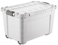 Tontarelli Storage box 4UP with lid and wheels 60 l cream-grey - Storage Box