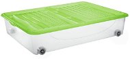 Tontarelli DODO STOCK-BOX with Lid and Wheels 56,4l, Transparent/Green - Storage Box