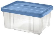 Tontarelli Box PUZZLE 14 l s vekom transparent/svetlo modrá; 40,3 × 28,6 × H 19 cm - Úložný box