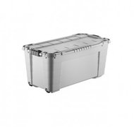 Tontarelli Storage box 4UP with lid and wheels 80 l cream-grey - Storage Box