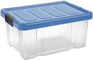 Tontarelli Box PUZZLE CLIP 14L mit Deckel transparent/hellblau; 40.5X29XH19CM - Aufbewahrungsbox
