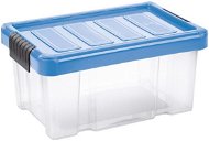 Tontarelli Box PUZZLE CLIP 5L with Lid Transparent/Light Blue; 29.8x19.8xH14.5cm - Storage Box