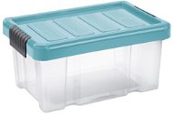 Tontarelli PUZZLE CLIP Box mit Deckel 5 l, transparent/blau - Aufbewahrungsbox