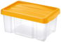 Tontarelli PUZZLE Box mit Deckel 5 L, transparent/orange - Aufbewahrungsbox