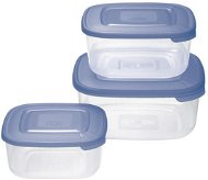 Tontarelli Sada 3 ks dóz na potraviny čtverec modrá - Food Container Set