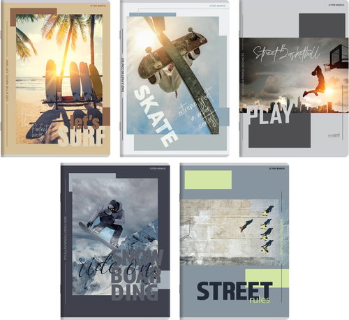 TOP 2000 Poster, A5, vonalas, 60 lapos, vegyes minta, 1 db - Füzet - Fő fotó