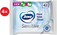 ZEWA Sensitive vlhčený toaletný papier (4× 42 ks) - Vlhčený toaletný papier