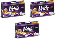 VELTIE Excellence White Toilet Paper 3x8 rolls - Kit