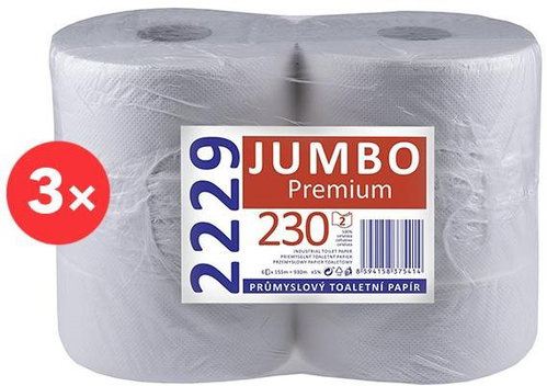 LINTEO JUMBO Premium 230 (3×6 pcs) - Toilet Paper - Main image