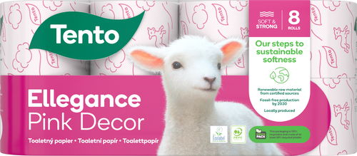 TENTO Ellegance Pink Decor (8 ks) - Toaletní papír - Hlavní obrázek