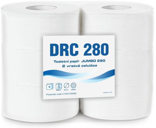 EUROCARTA Jumbo 280 DRC280 260 m (6 pcs) - Toilet Paper - Main image