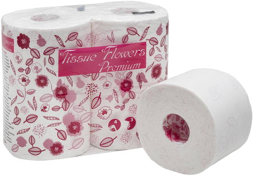 CELTEX Flowers Premium 4 pcs - Toilet Paper - Main image