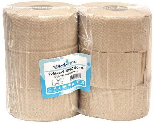 ALLSERVICES Jumbo Single-layer Roll diameter of 190mm, 6 Rolls - Toilet Paper - Main image