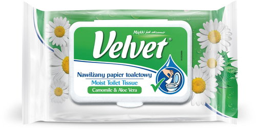 VELVET Camomile & Aloe Vera (48 pcs) - Moist toilet paper - Main image