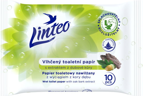 LINTEO Moisturized with Oak Bark - Moist toilet paper - Main image
