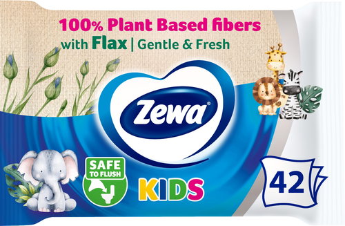 ZEWA Kids Wet Toilet Paper (42 pcs) - Moist toilet paper - Main image