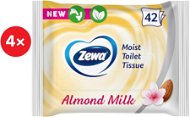 Vlhčený toaletný papier ZEWA Almond Milk vlhčený toaletný papier (4× 42 ks) - Vlhčený toaletní papír